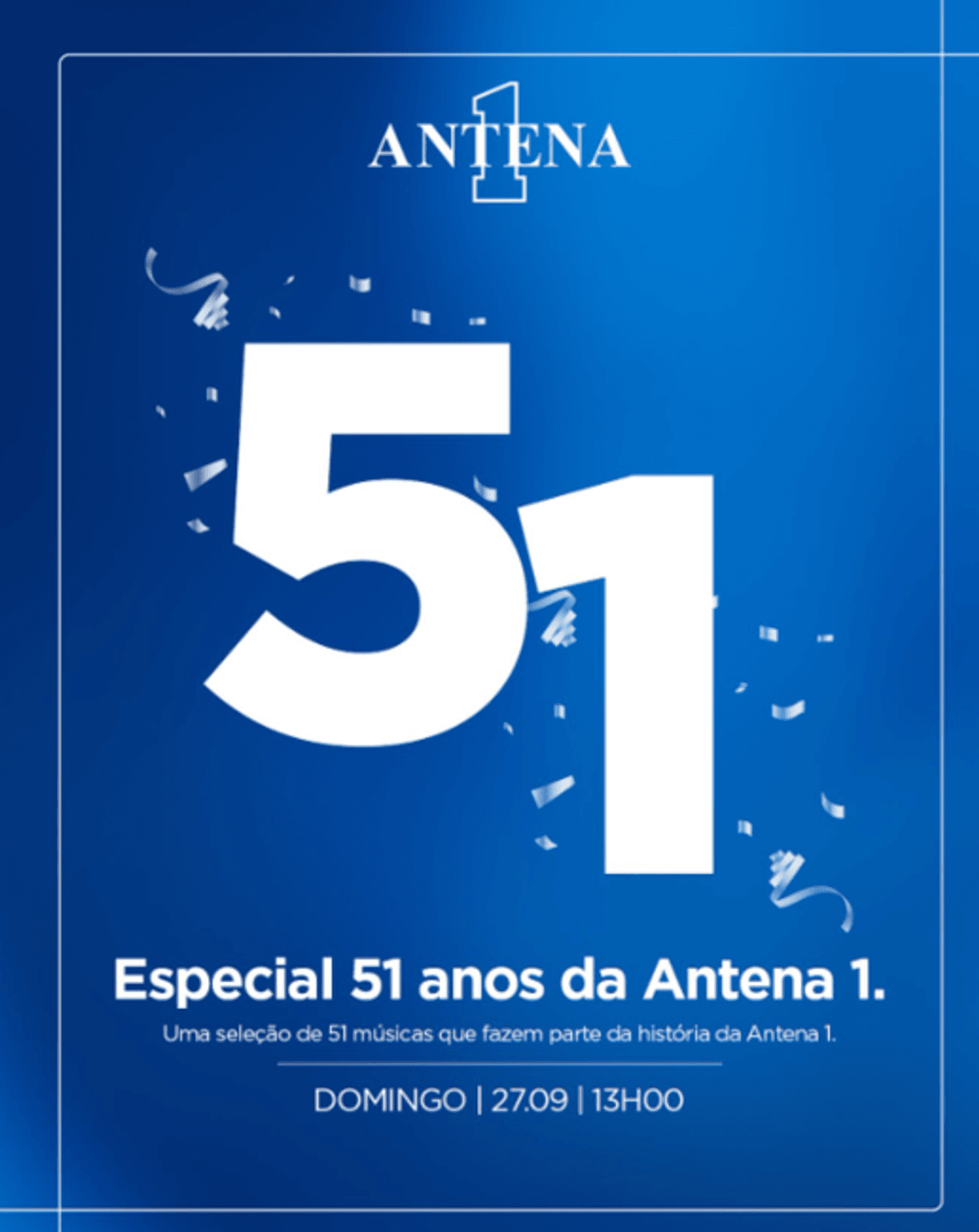 Antena 1 completa 51 anos e terá especial com músicas que marcaram trajetória da emissora
