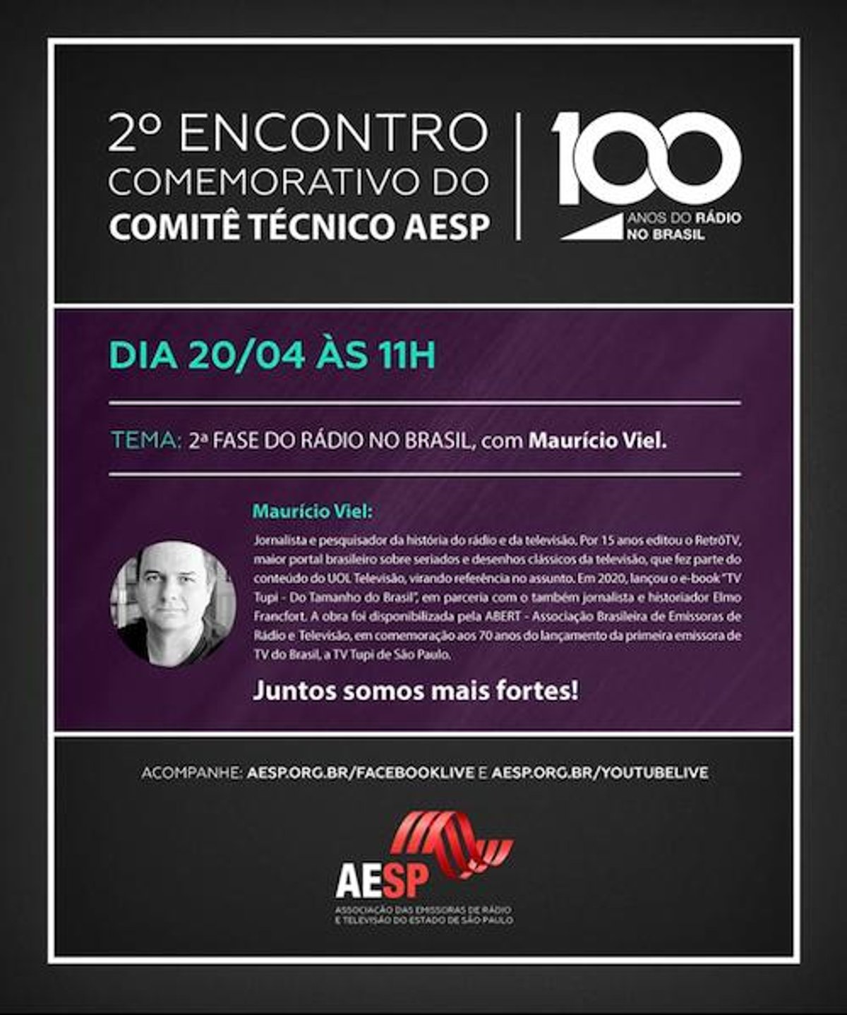 Encontro especial da AESP aborda nesta quarta-feira a 2ª fase do rádio no Brasil