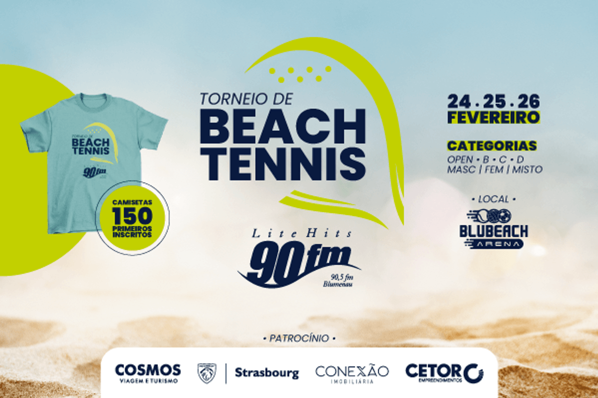 90 FM realiza Torneio Beach Tennis em Blumenau (SC)