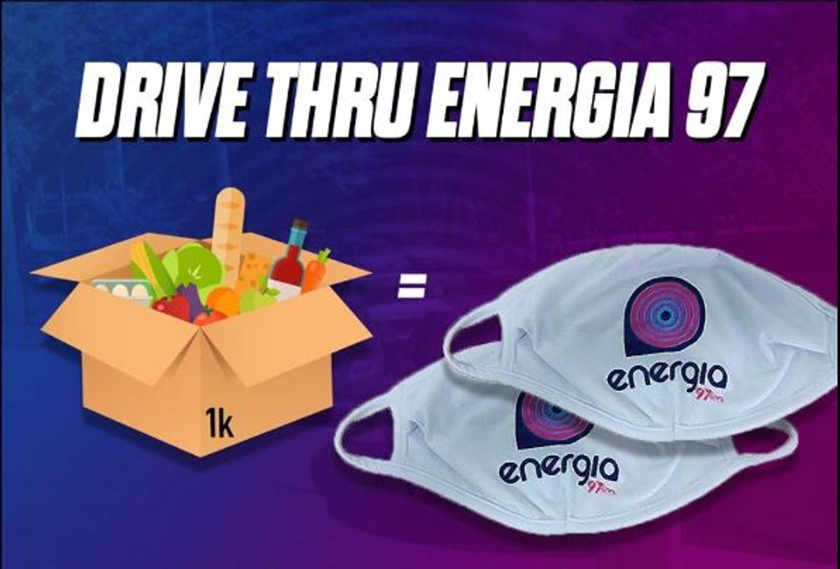 Energia 97 FM realiza ação nas ruas de São Paulo para ouvintes trocarem alimentos por máscaras personalizadas