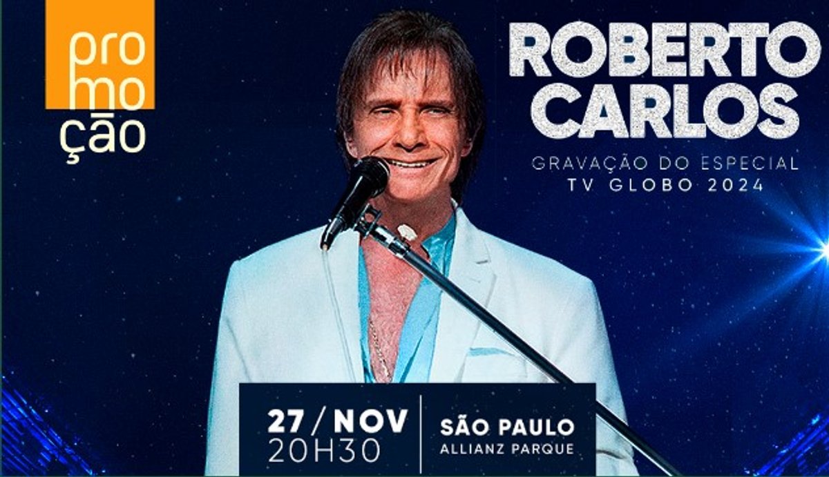 Novabrasil FM realiza promoção para sortear pares de ingressos para show de Roberto Carlos em São Paulo