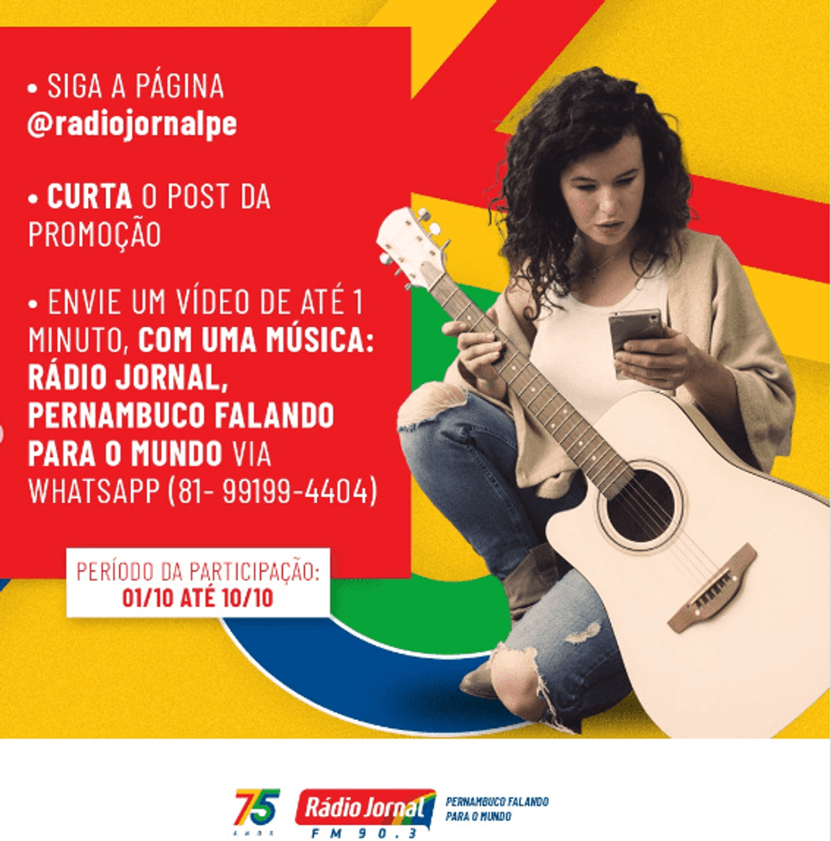Rádio Jornal lança concurso musical alusivo aos 75 anos da emissora