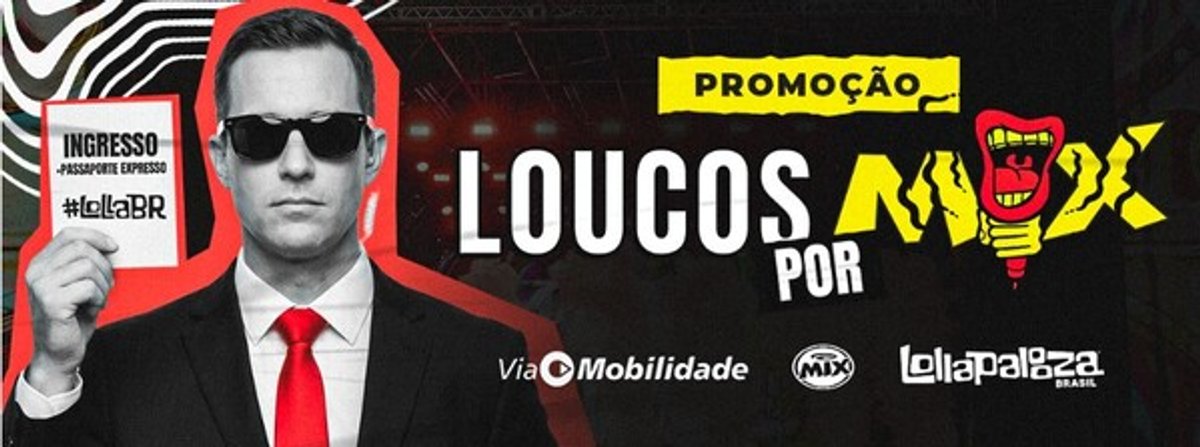 Rádio Mix FM realiza a promoção “Loucos por Mix” sorteando ingressos para o Lollapalooza Brasil 2026