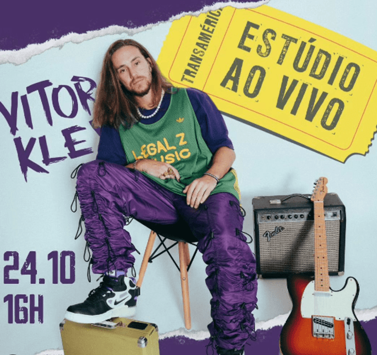 Estúdio Ao Vivo Transamérica terá apresentação do cantor Vitor Kley nesta terça-feira (24)