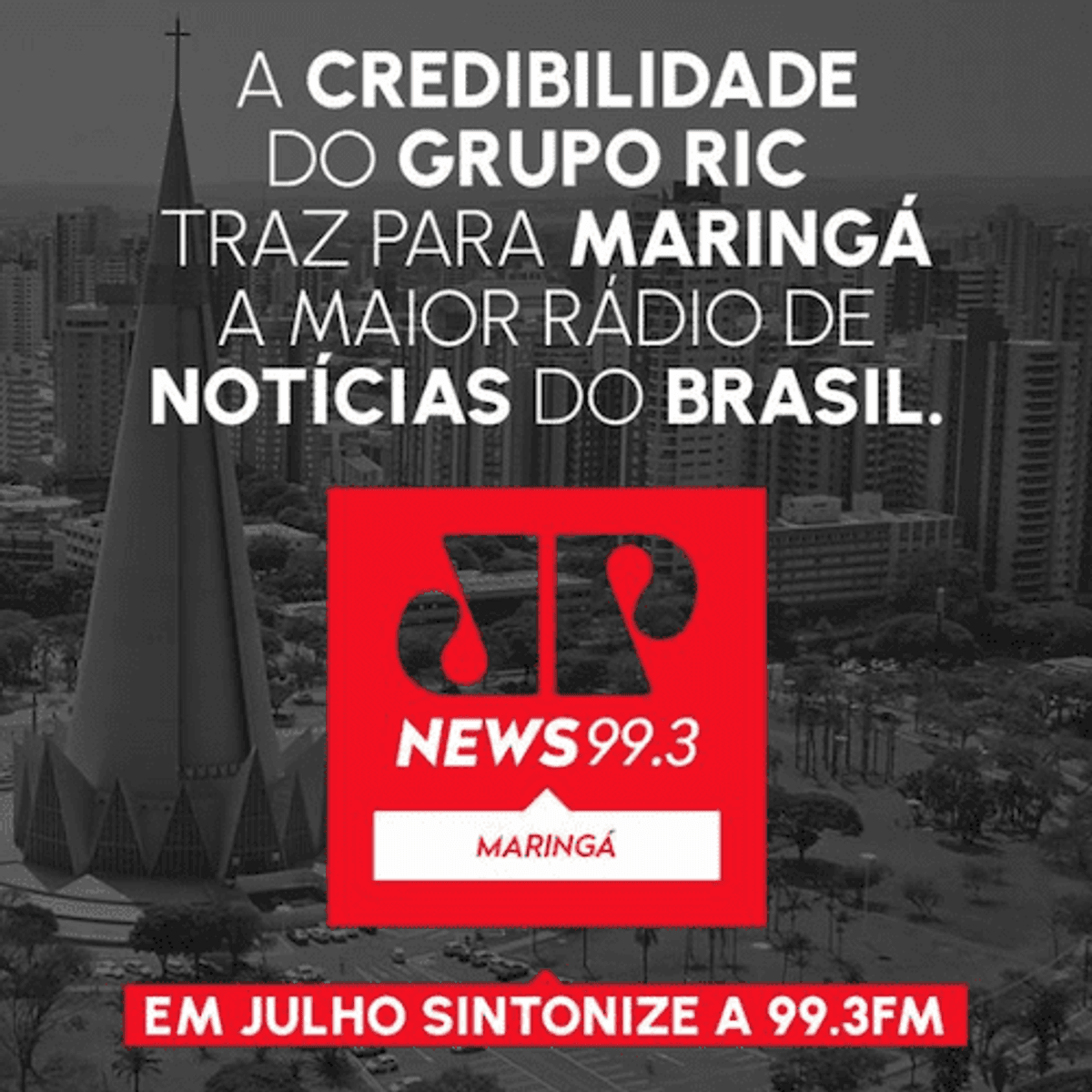 Jovem Pan News confirma estreia em Maringá (PR) para segunda-feira (4)