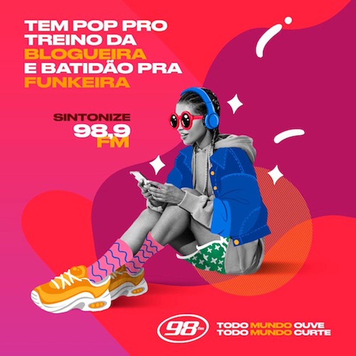 98 FM está com nova campanha institucional para divulgar seu novo slogan em Curitiba