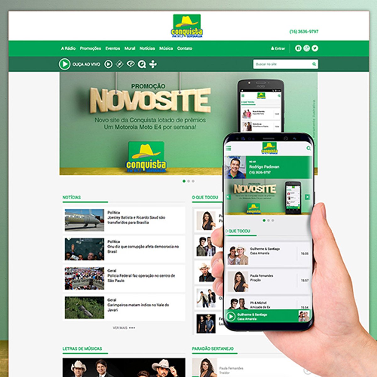 Conquista FM atualiza sua página na internet em Ribeirão Preto