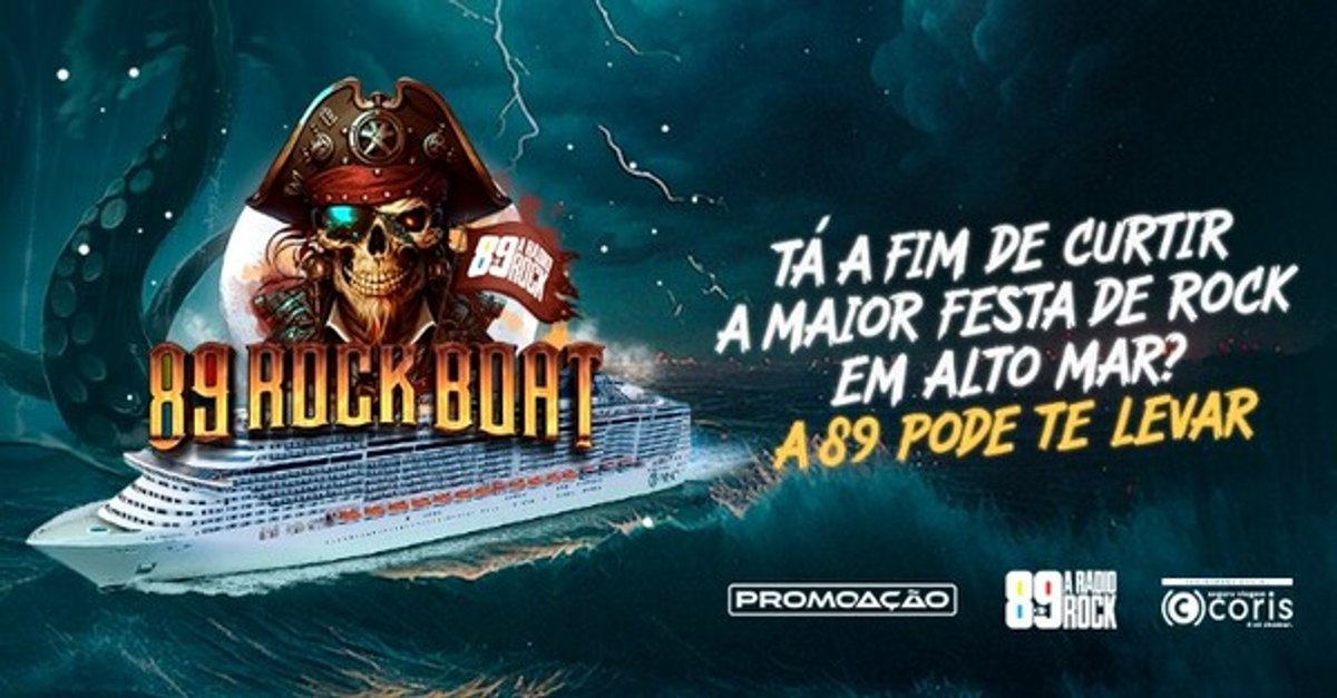 Após esgotar cabines para o 1º 89 Rock Boat, 89 FM A Rádio Rock lança 2ª edição do evento para dezembro