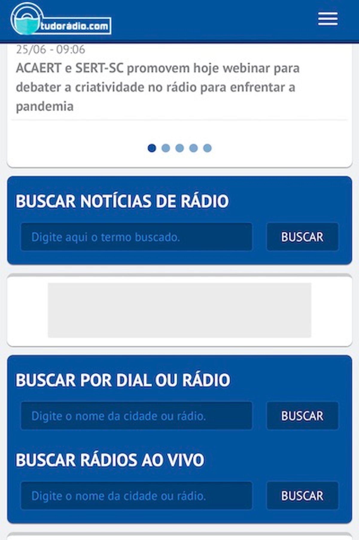 Portal tudoradio.com lança ferramentas para facilitar a navegação via celular. Novidades afetam redação e rádios ao vivo
