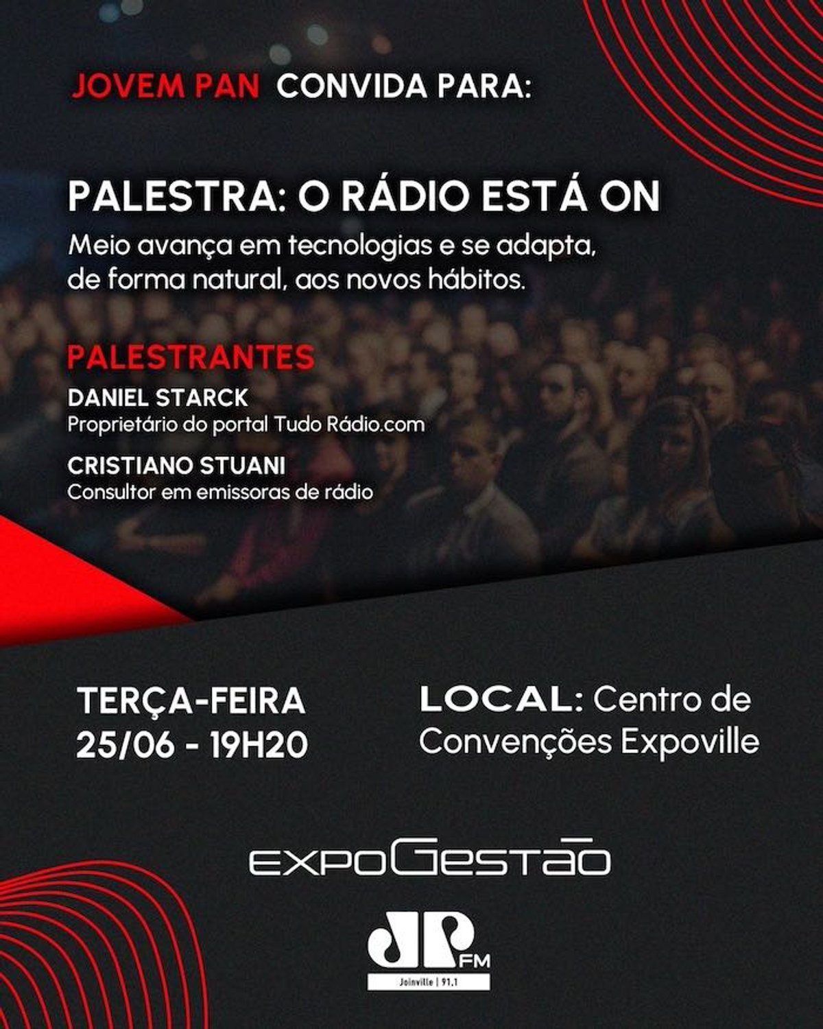Palestra O Rádio Está ON discutirá avanços tecnológicos e adaptação do meio radiofônico em Joinville (SC)