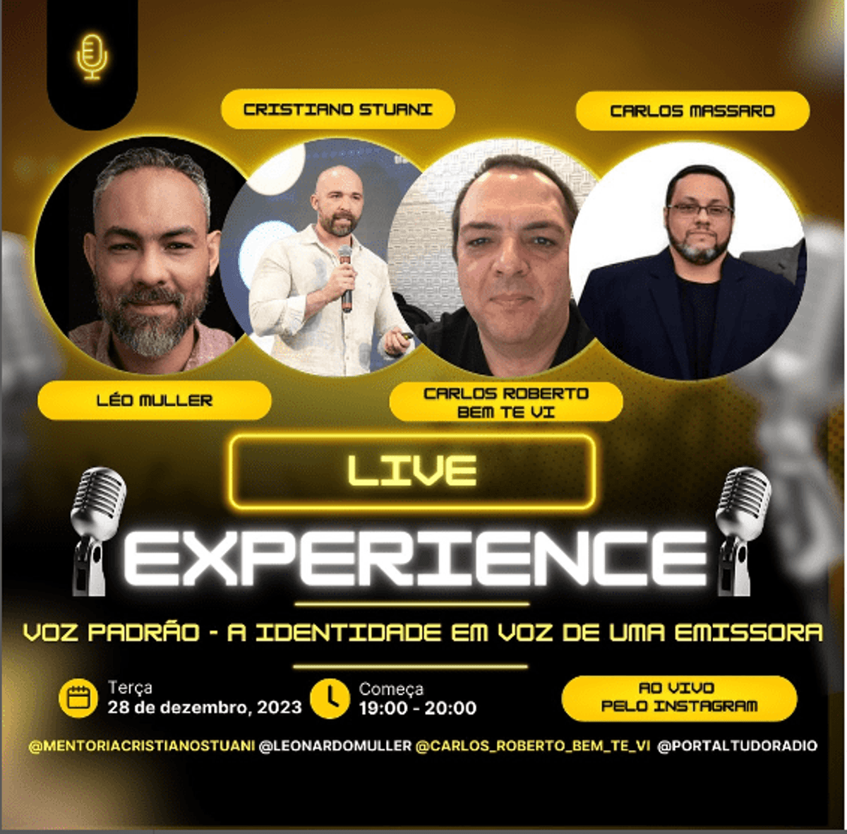 Próxima edição do projeto Live Experience terá como tema “Voz Padrão - A Identidade em Voz de uma Emissora”