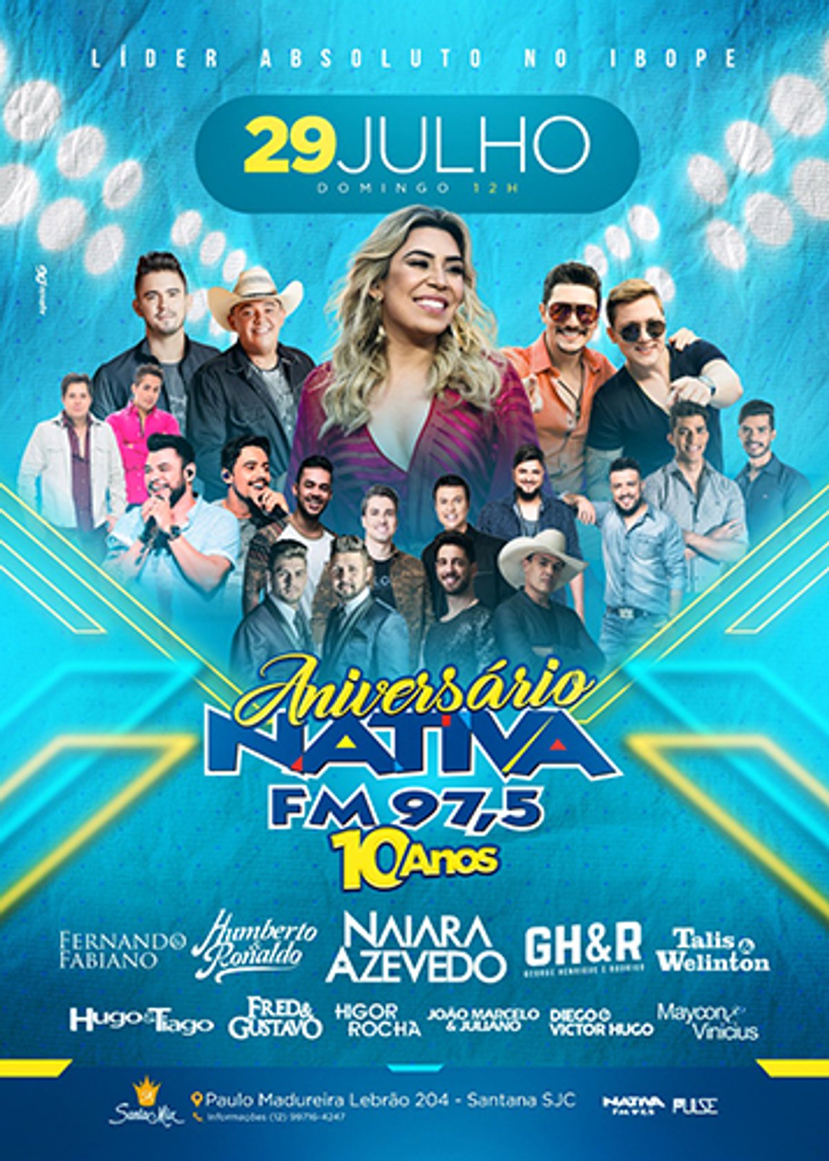 Nativa FM realiza festival musical para comemorar 10 anos em São José dos Campos