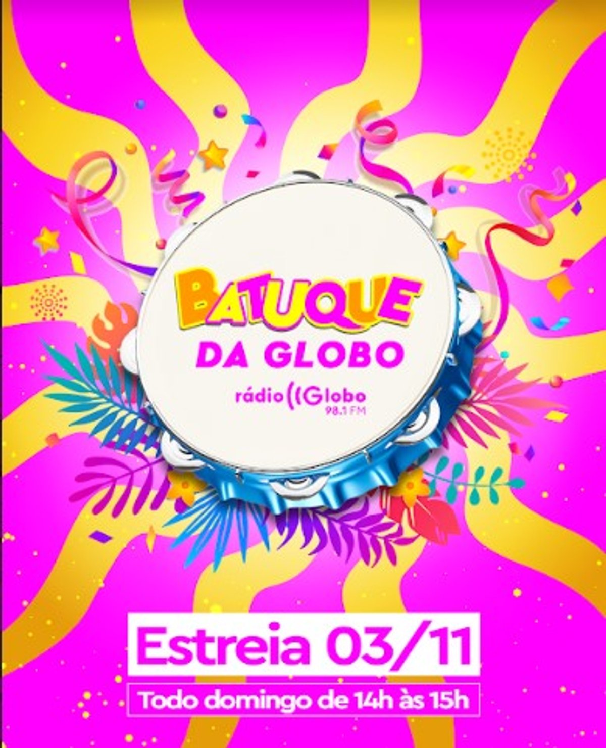 Rádio Globo estreia programa “Batuque da Globo” dedicado ao samba no próximo domingo (3)