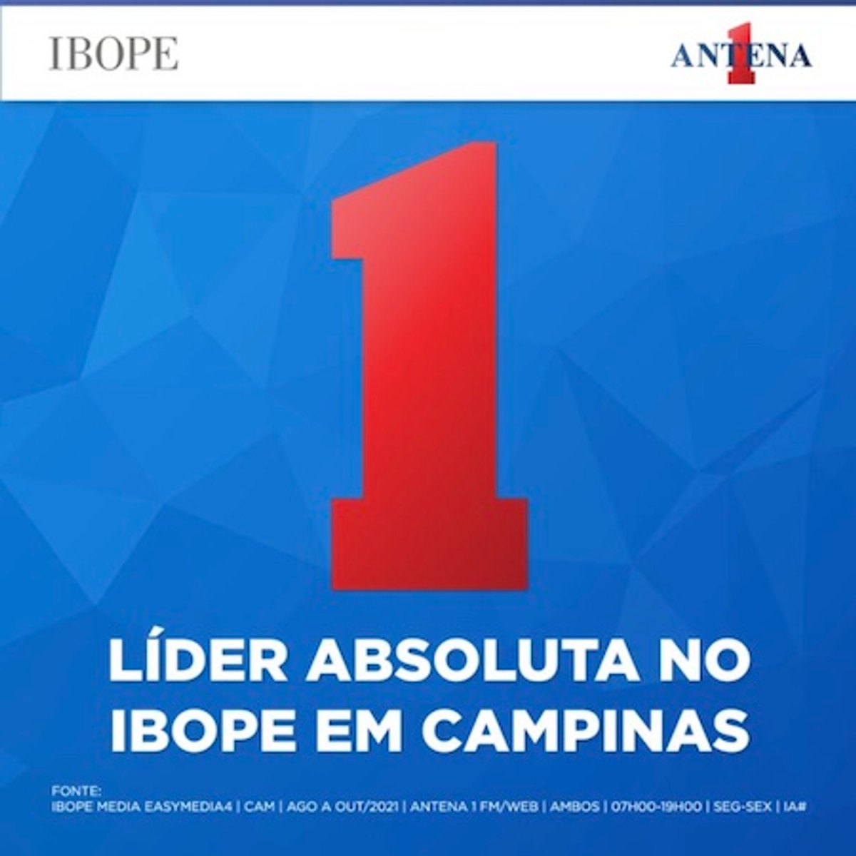 Em evolução, Antena 1 atualiza peças institucionais sobre desempenho de audiência em três mercados