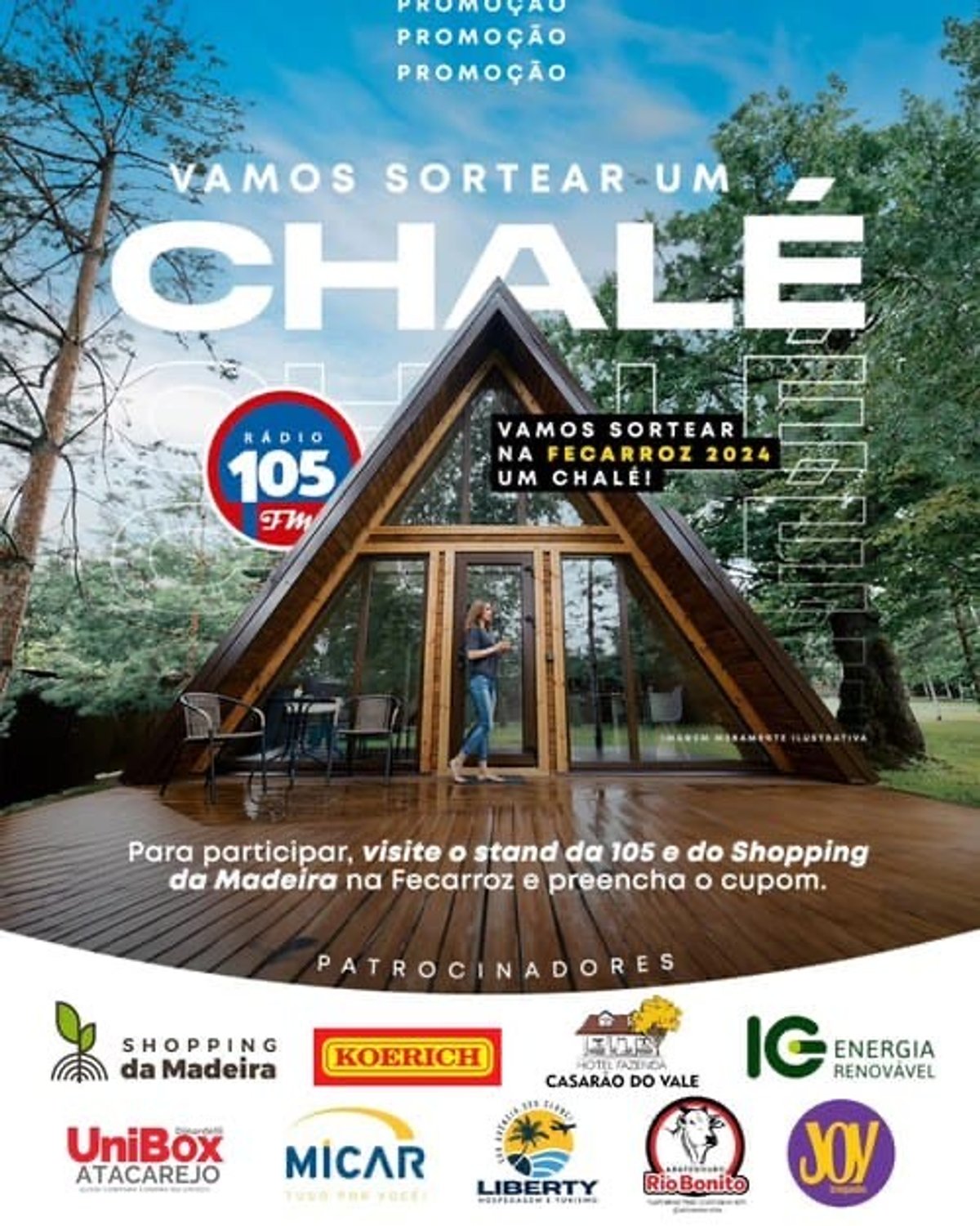 105 FM realiza ação para contemplar ouvinte com um chalé no Norte de Santa Catarina
