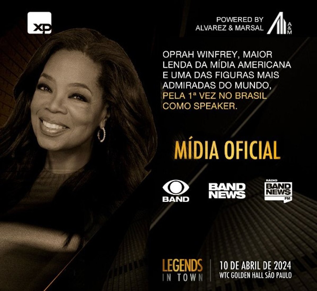 BandNews FM é a rádio oficial da primeira edição do Legends in Town em São Paulo
