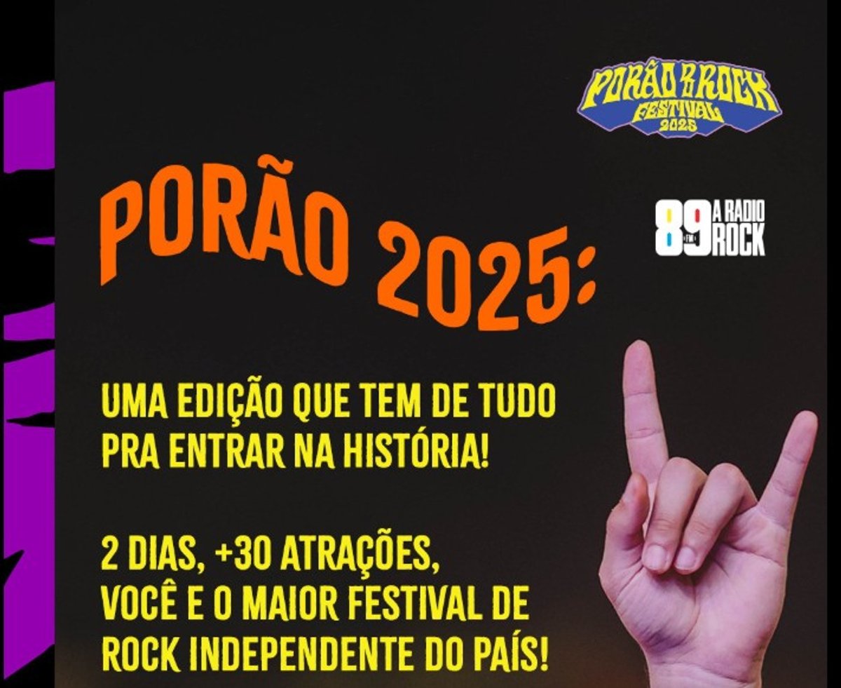 89 FM A Rádio Rock promove o Porão do Rock 2025 com seletivas em quatro capitais