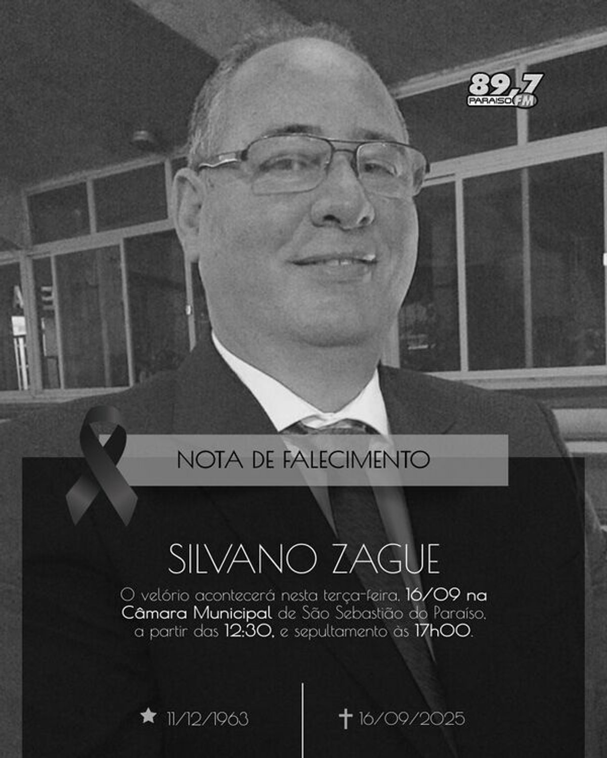 Radialista Silvano Zague, da Paraíso FM, morre em São Sebastião do Paraíso (MG)