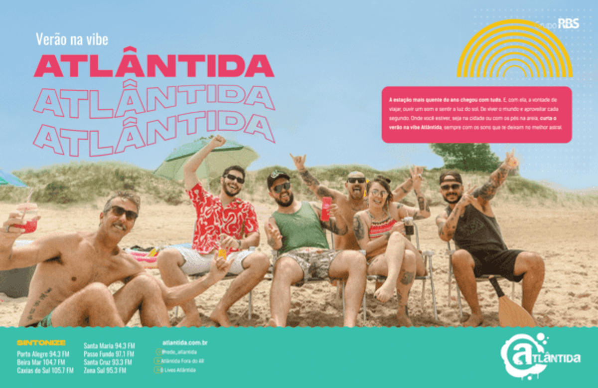 Atlântida FM lança campanha de verão com trilha de Vitor Kley em Porto Alegre (RS)