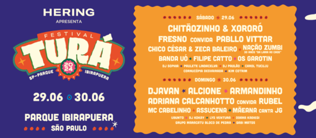 Festival Turá, promovido pela Alpha FM e Novabrasil FM será realizado neste fim de semana em São Paulo