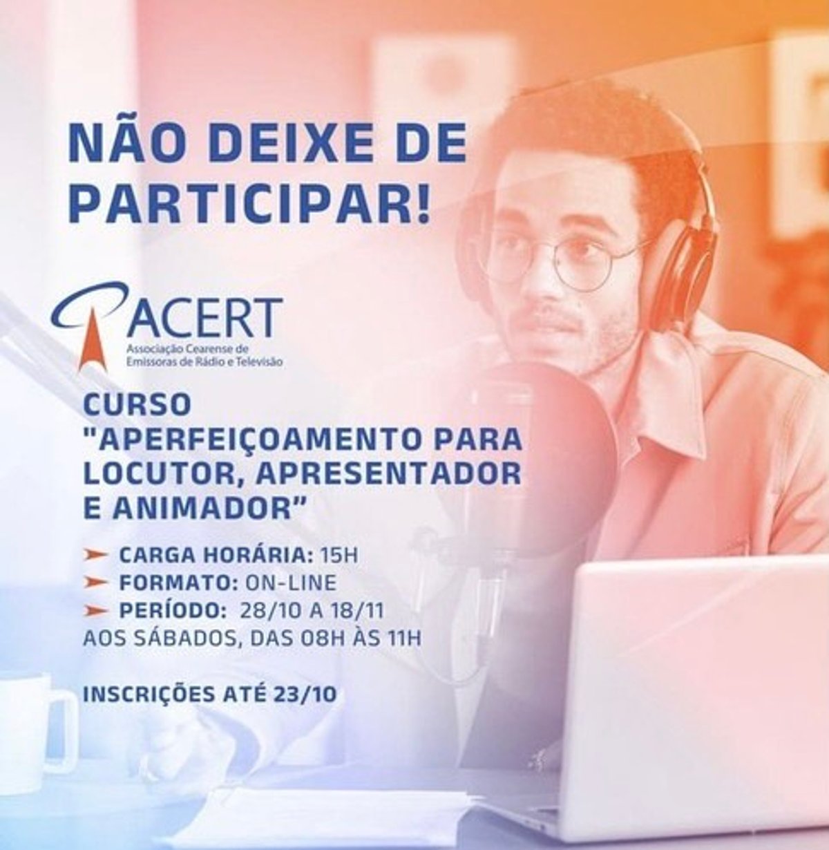 Acert anuncia curso voltado ao mercado da locução