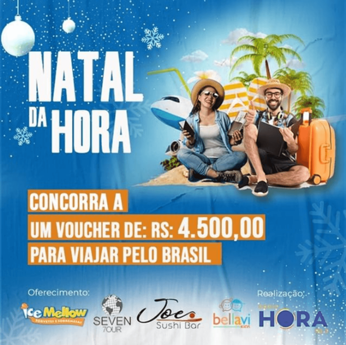 Rádio Hora FM de Campo Grande realiza ação "Natal da Hora" com sorteio de viagem com livre escolha