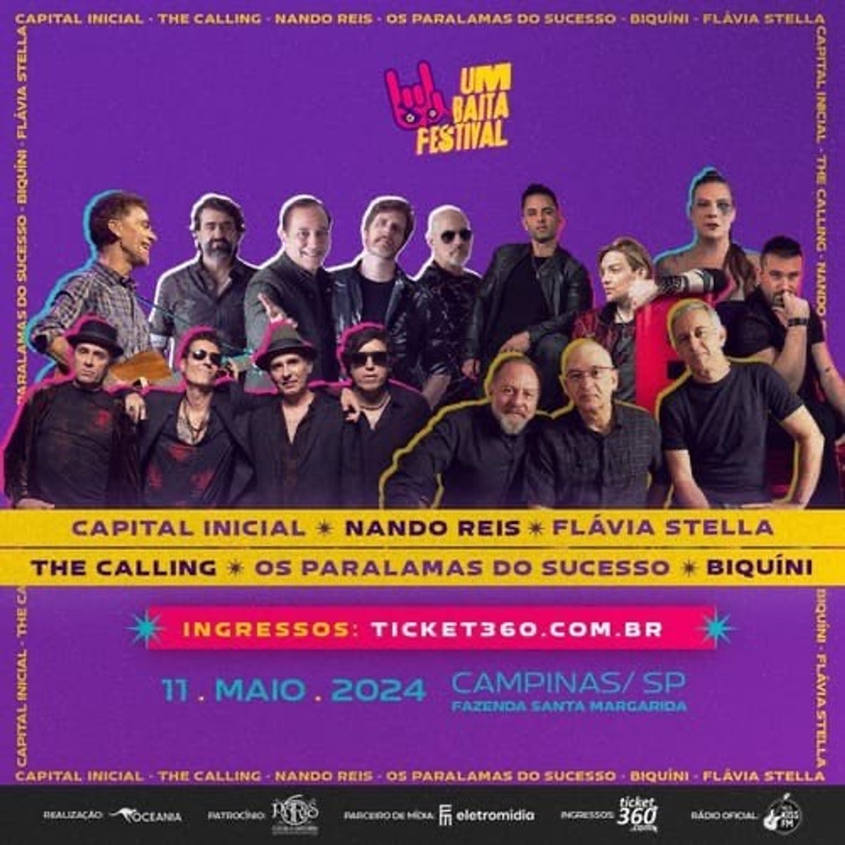 Kiss FM segue como a rádio oficial do Um Baita Festival, em Campinas (SP)