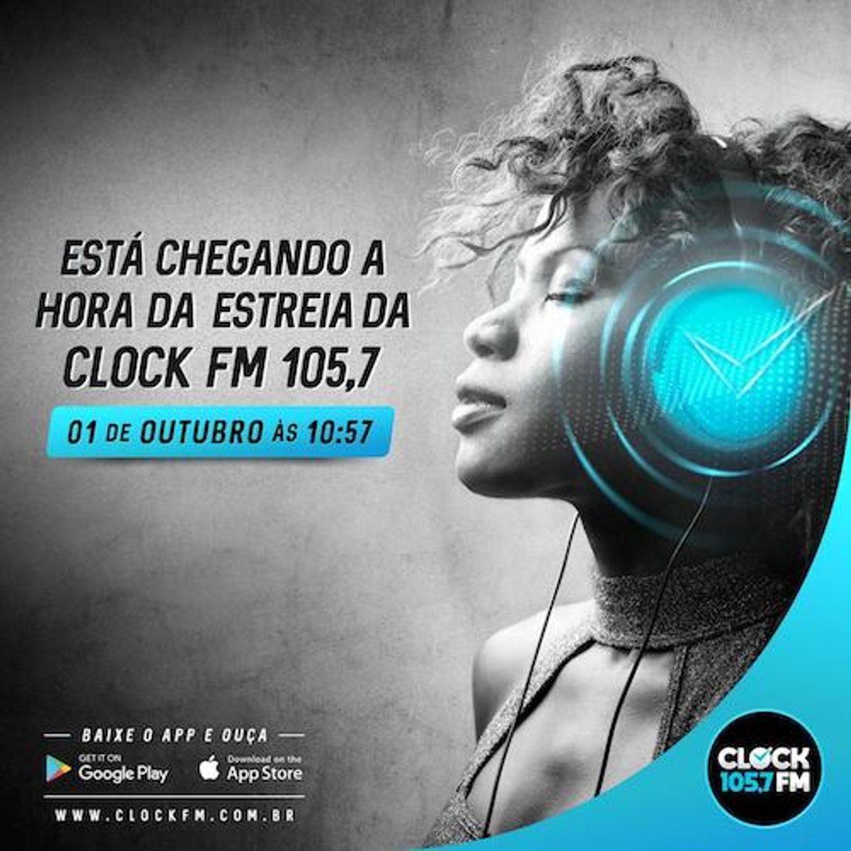 Clock FM confirma data de estreia em Vitória (ES). Hora da inauguração remete à frequência da estação