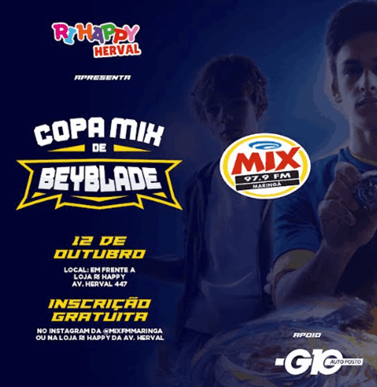 Rádio Mix FM realiza a Copa Mix de Beyblade para celebrar o Dia das Crianças em Maringá (PR)