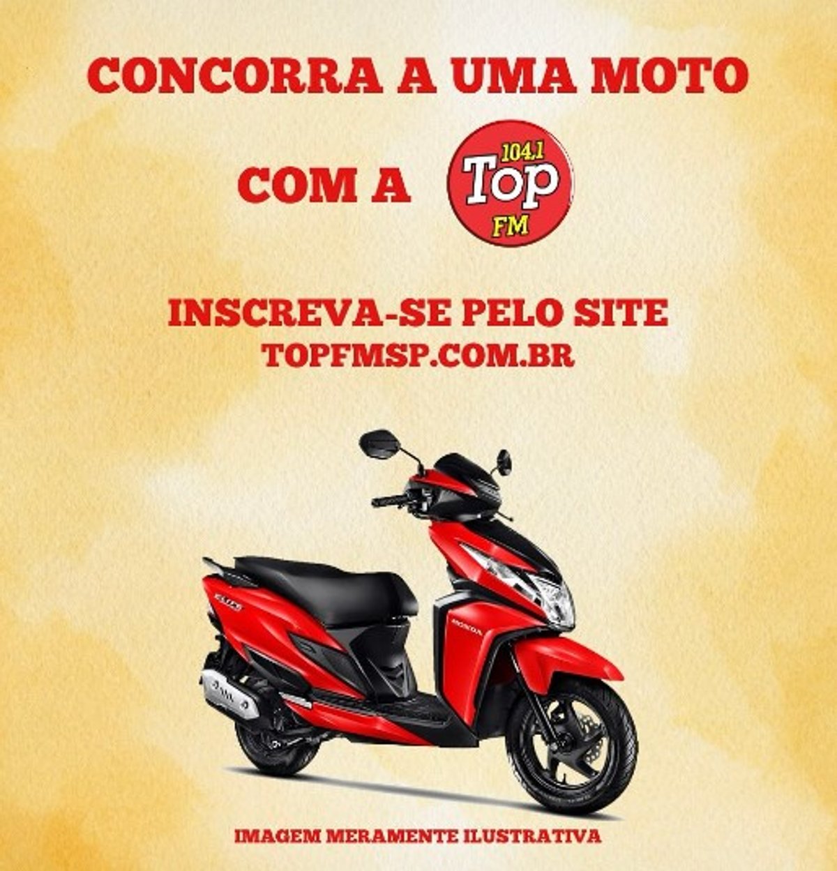 Top FM realiza promoção para sortear uma moto zero quilômetro em São Paulo