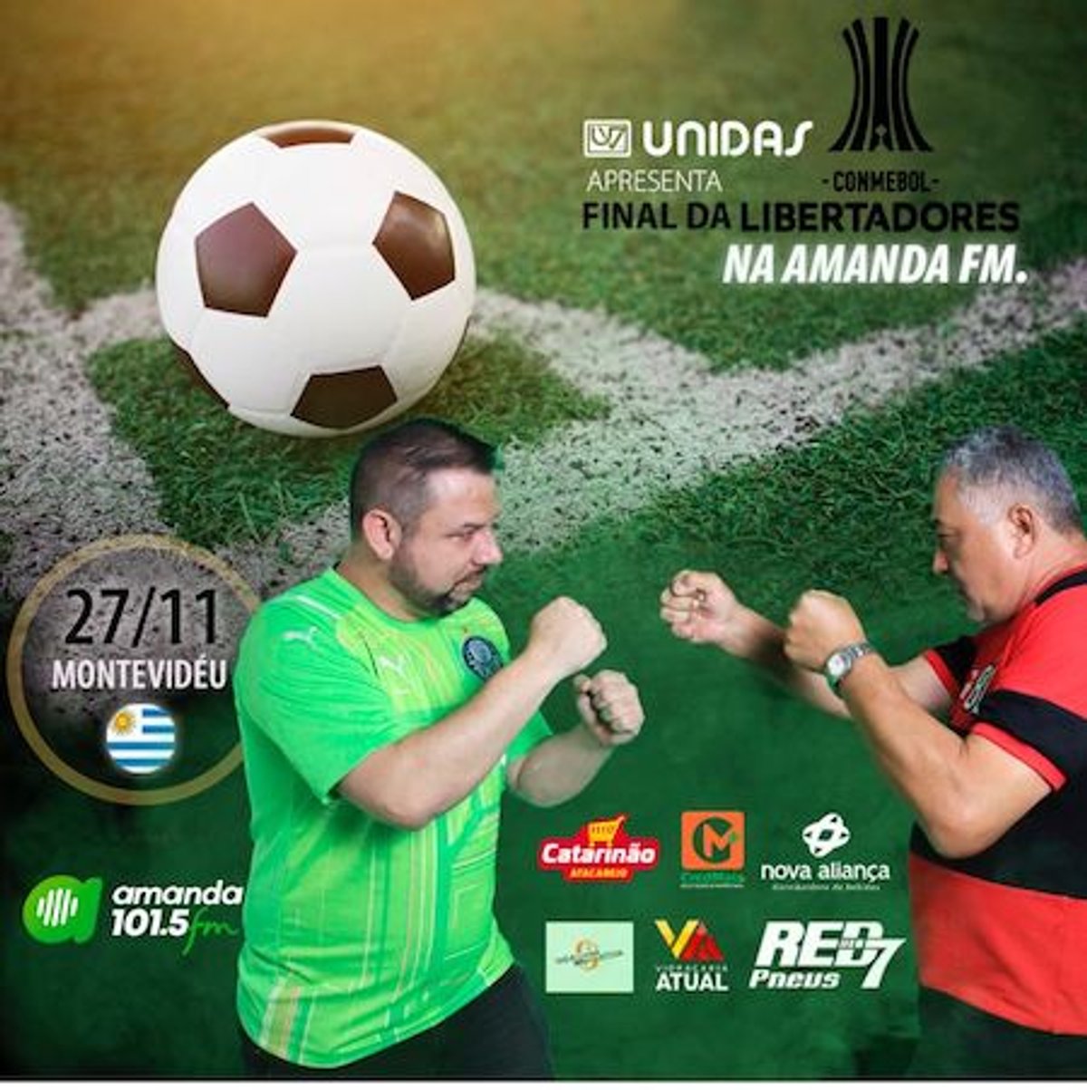 Amanda FM terá equipe esportiva para transmissão da final da Copa Libertadores direto de Montevidéu
