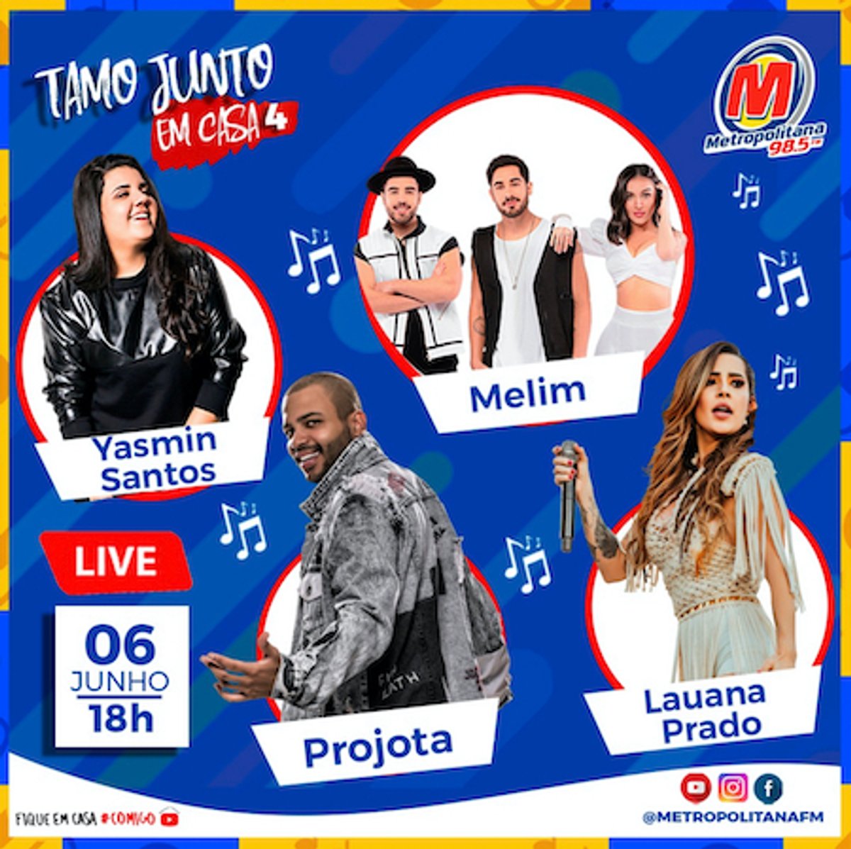 Metropolitana FM realiza a quarta edição do "Tamo junto em casa"