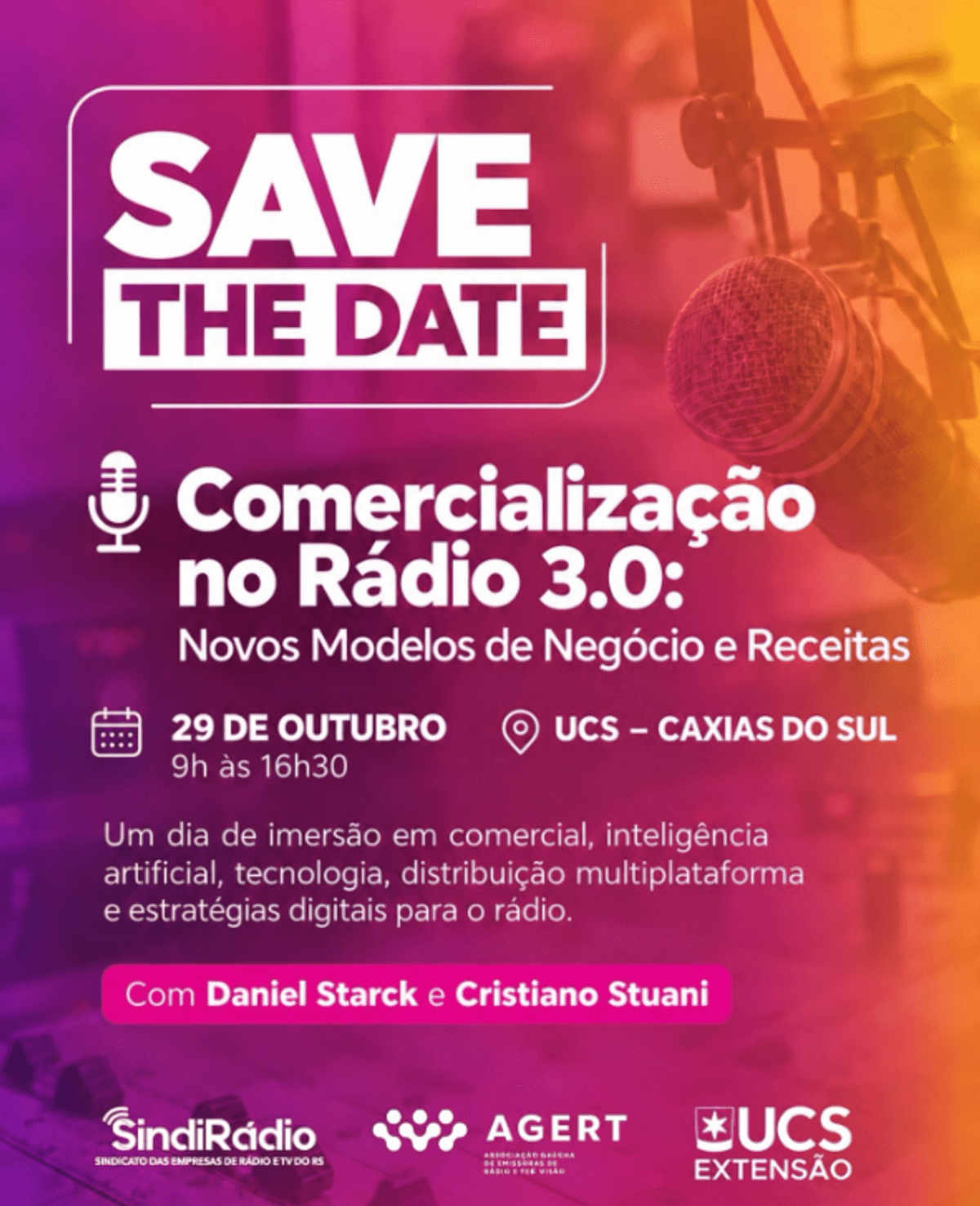 SindiRádio e Agert promovem treinamento sobre novos modelos de negócios e receitas para o rádio