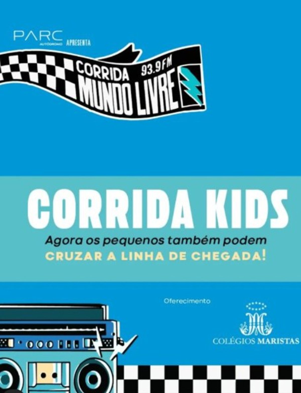 Mundo Livre FM anuncia Corrida Kids Marista e amplia programação da Corrida Mundo Livre 2026