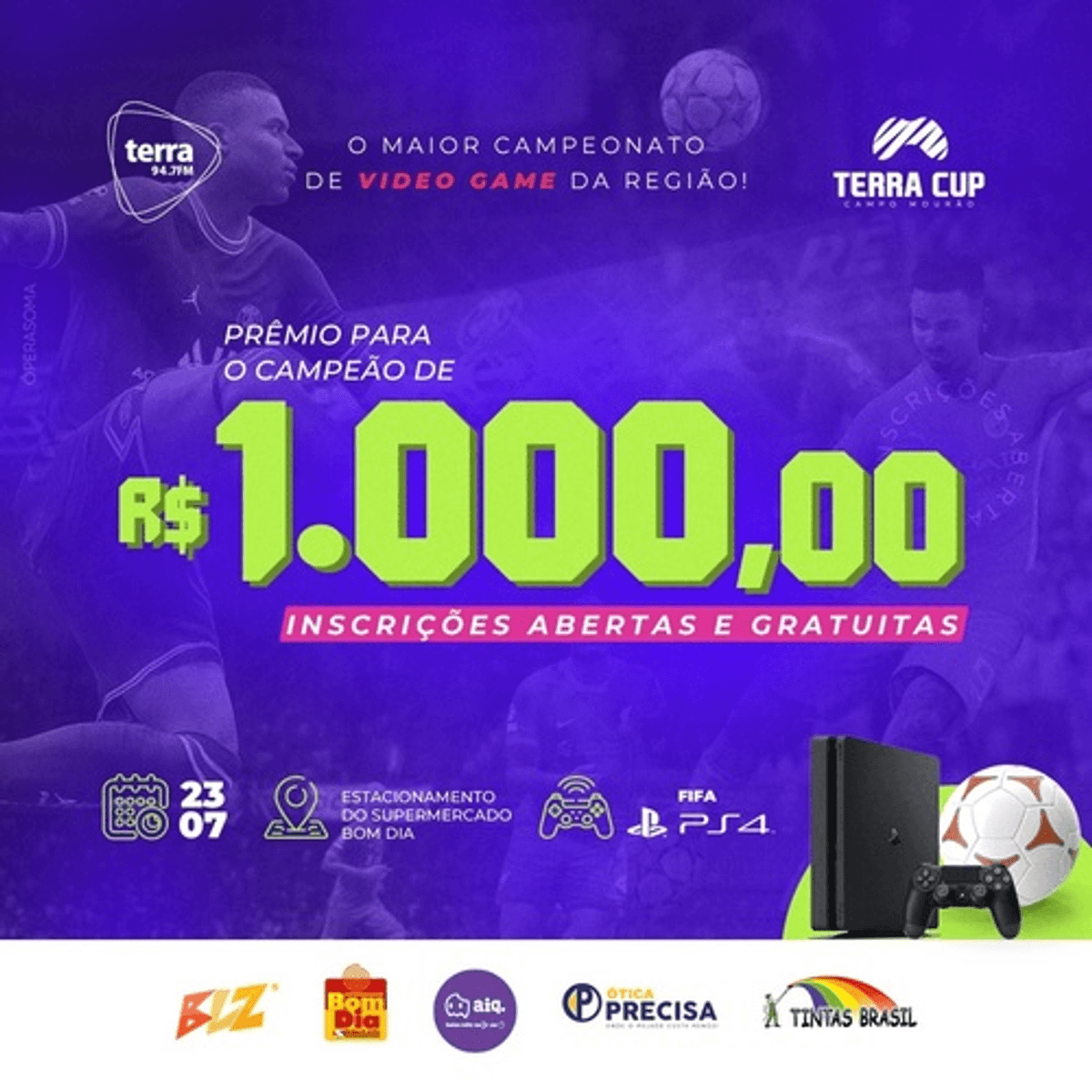 Rádio Terra FM promove Campeonato de Vídeo Game em Campo Mourão (PR)