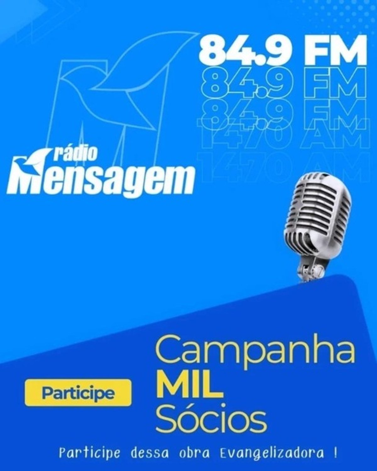 Rádio Mensagem lança campanha que visa arrecadar recursos para migração AM-FM