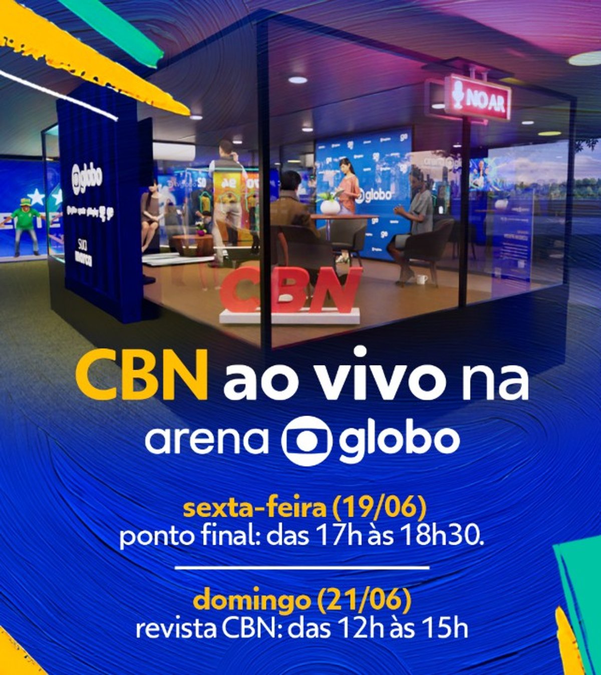 CBN leva programação à Arena Globo e transmite edição especial do Revista CBN neste fim de semana em São Paulo