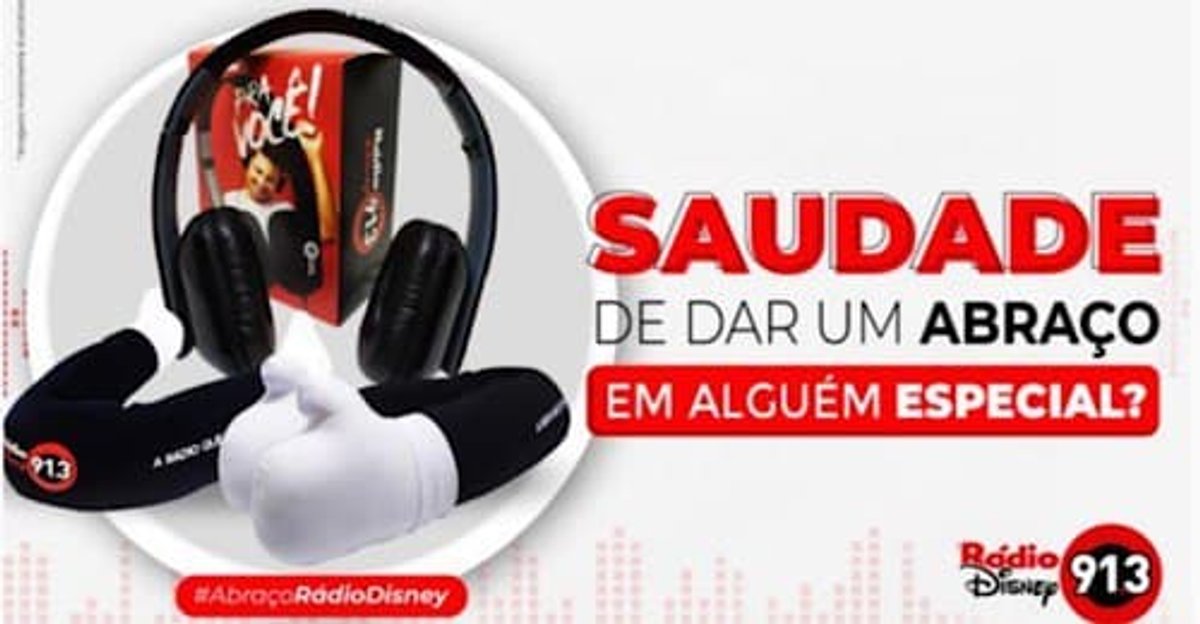 Promoção da Rádio Disney sorteia “abraço” e fone de ouvido para sua audiência em São Paulo