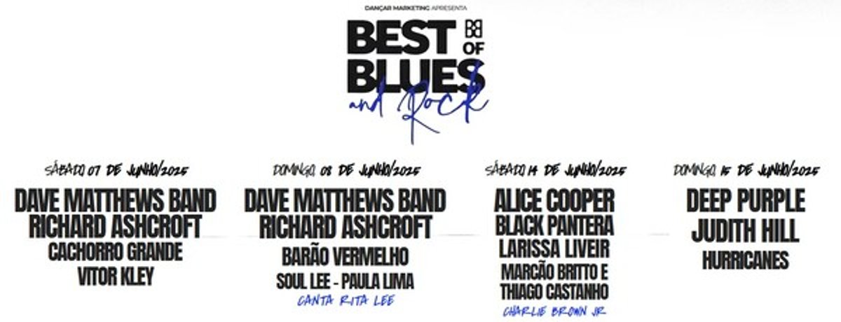 Kiss FM é a rádio oficial do festival Best of Blues and Rock 2025, em São Paulo