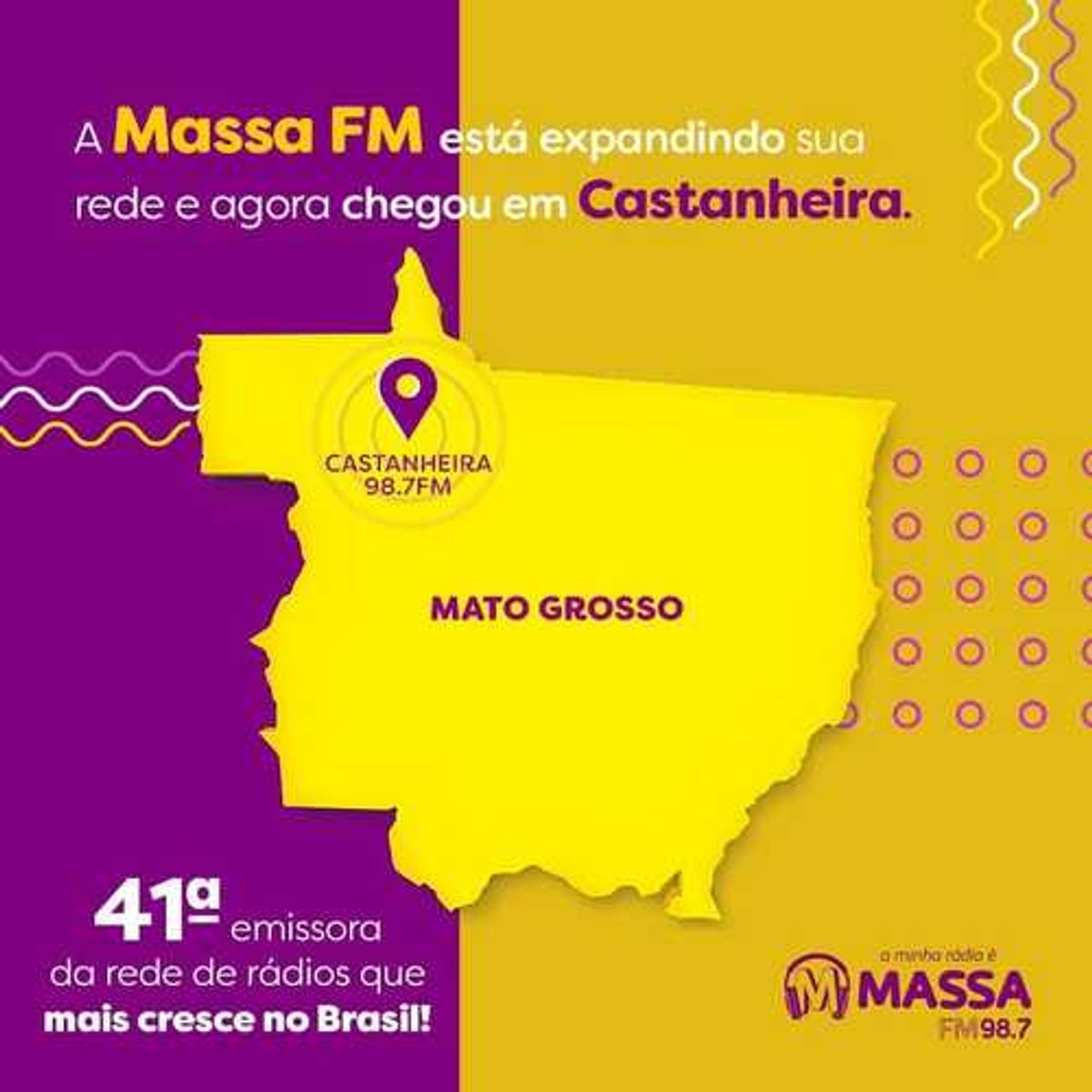 Massa FM estreia nesta quinta-feira a sua primeira afiliada no Mato Grosso