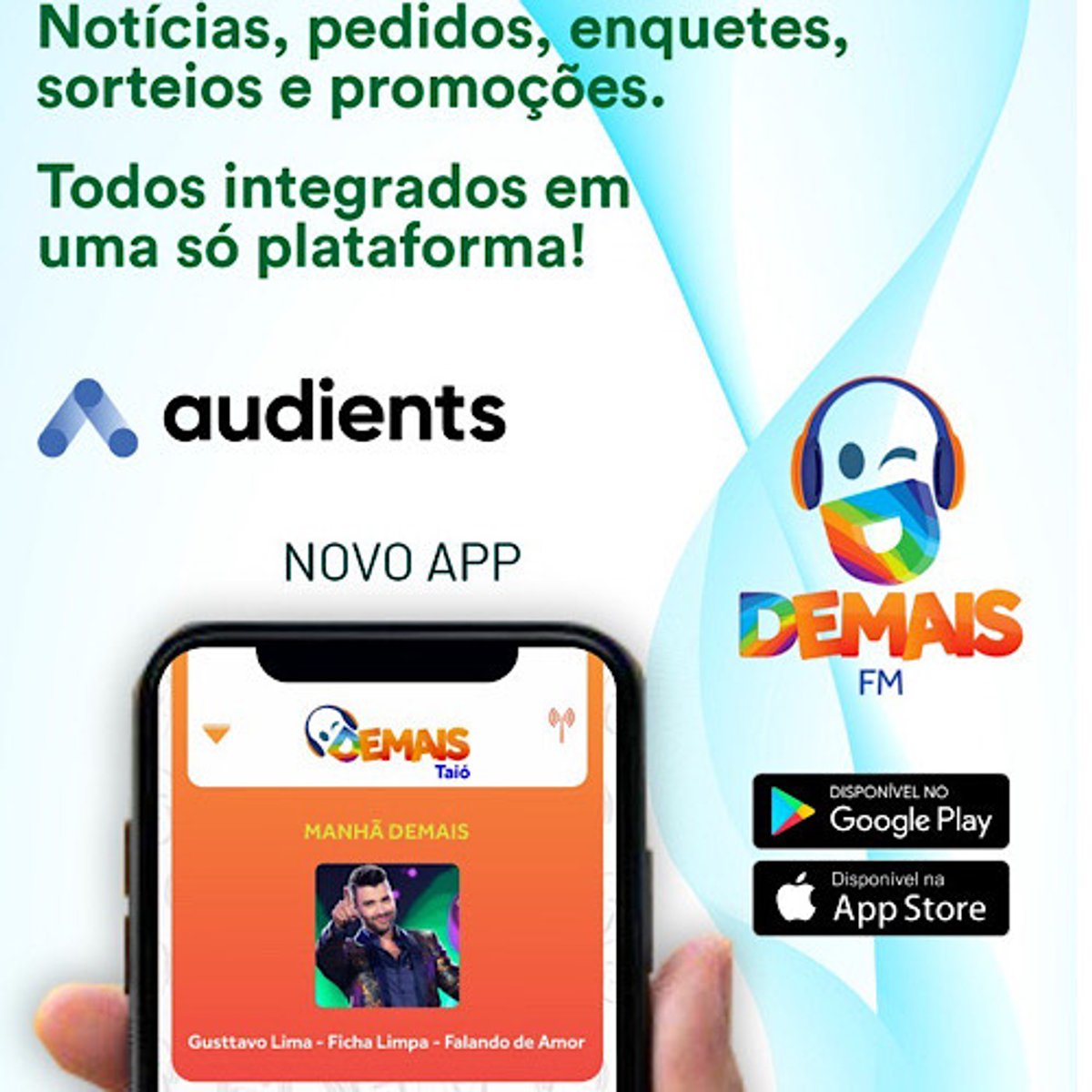 Demais FM lança aplicativo que integra operação digital de sua rede