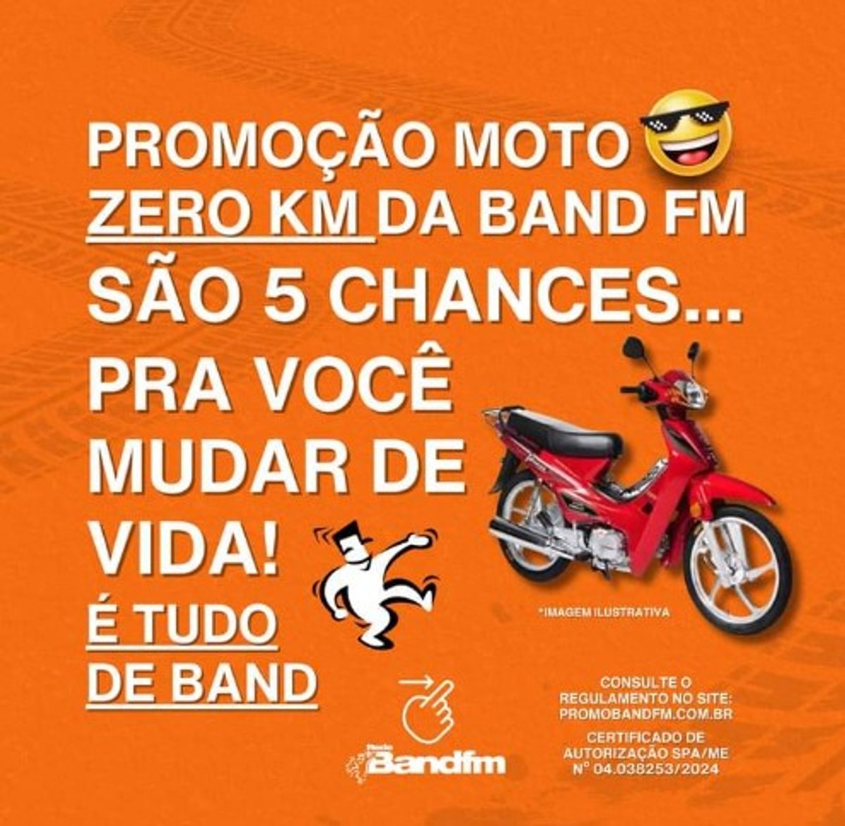 Band FM realiza promoção de fim de ano com sorteio de cinco motos zero quilômetro
