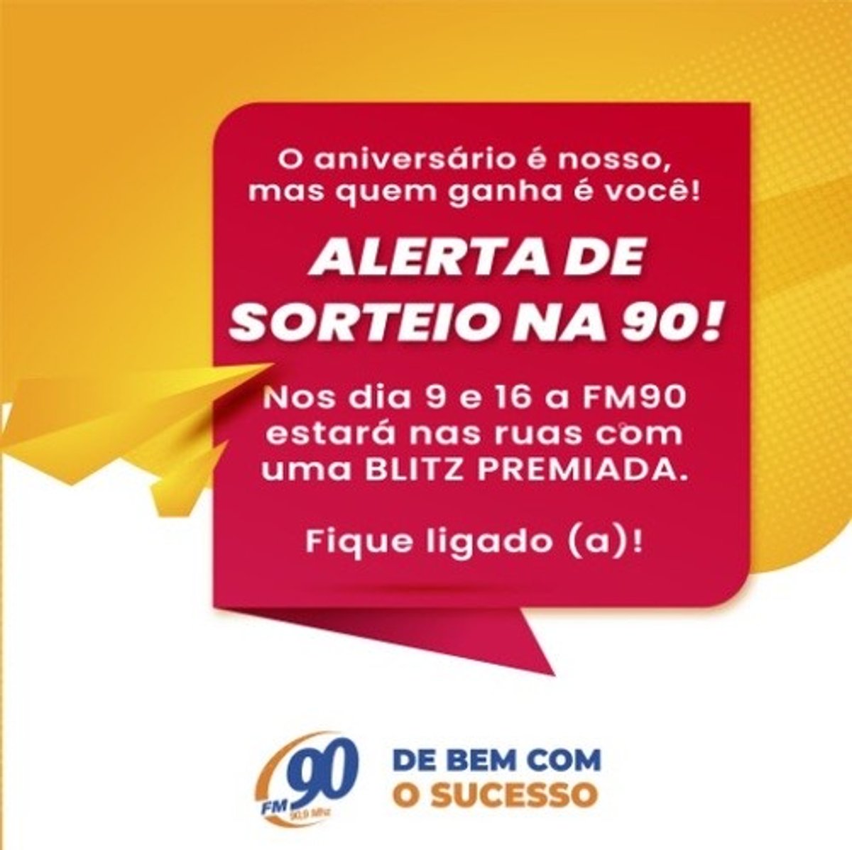 FM 90 completa mais um ano de operação em Salto (SP) e anuncia sorteios de aniversário