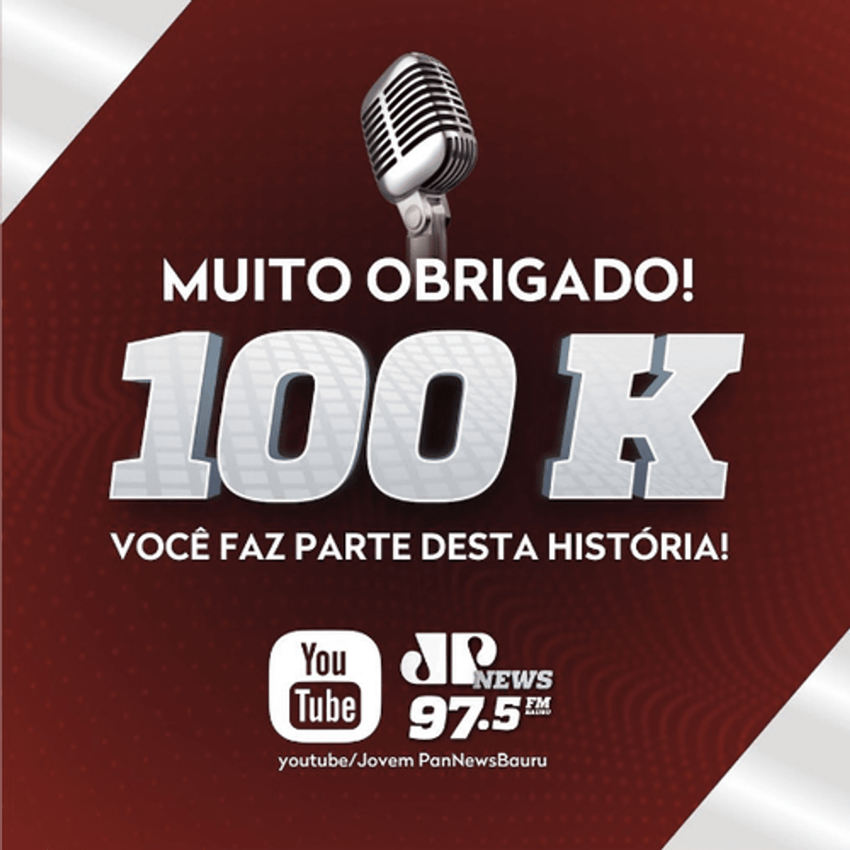 Jovem Pan News já soma mais de 100 mil inscritos em canal no YouTube no Centro Paulista
