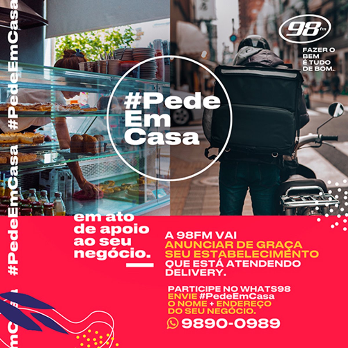 98 FM lança o #PedeEmCasa98 e realiza o InstaAcústico com shows pelo Instagram