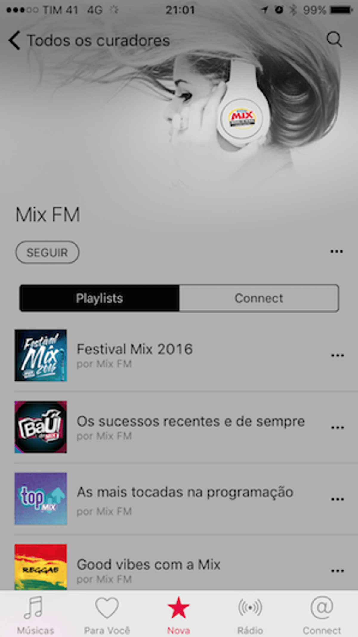 Mix FM está presente no serviço de streaming musical Apple Music