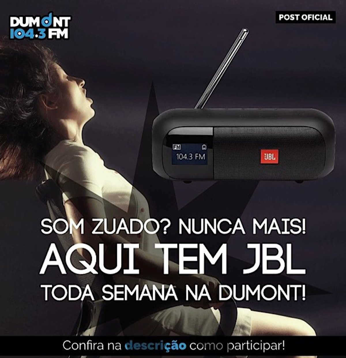 Dumont FM inicia ação para sorteios de caixas de som JBL Tuner