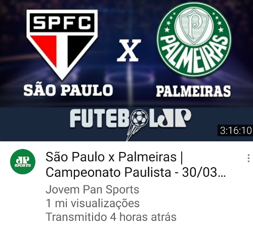 Confira como foi a transmissão da Jovem Pan do jogo entre São